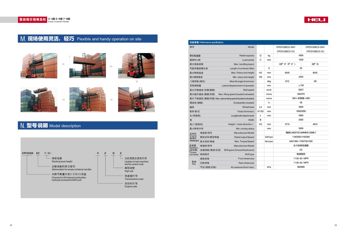 集装箱空箱堆高机中英文B-05